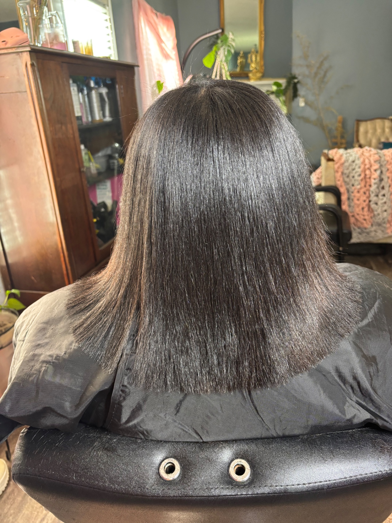 Glossy blunt bob